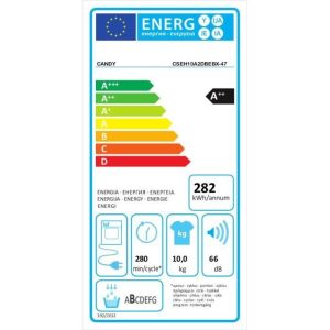 Sèche-linge pompe à chaleur CANDY CSEH10A2DBEBX-47 Smart - 10 kg - Bac EasyCase - Classe A++ - Connecté - Noir – Image 4