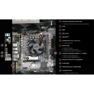 Kit évolution PC - Carte mère Gigabyte + Intel Core I7 + 8 GB RAM + SSD 480 Go – Image 3