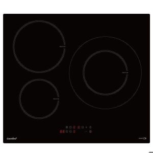 Plaque de cuisson induction COMFEE - 3 zones - 3 boosters - 7200W - L59 x P52 cm CIH721T278K0 - Noir – Image 2