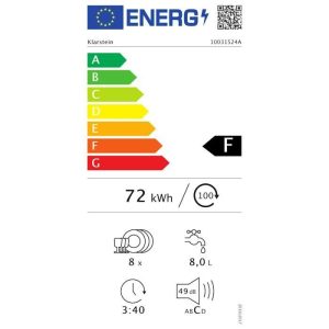 Mini Lave Vaisselle 8 Couverts - Klarstein - Lave-vaisselle Pose Libre avec 6 Programmes - argent – Image 2