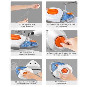 INN Nettoyeur de vitres magnétique double face 10-40mm 10 niveaux sortie d'eau automatique 73 coffrets cadeaux lave-vitre – Image 2