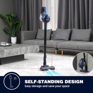 VACARE Aspirateur balai sans fil, 30kPa/350W, 8*2200mAh/55Mins Max Autonomie, Concept Auto-Verticale, Multi Filtration Syst 1.2L – Image 2
