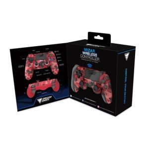 DragonShock - MIZAR BT - Manette sans fil Rouge Camouflage pour PS4, PC et Mobile – Image 4