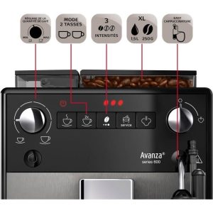 Machine à café - MELITTA - Avanza F270-100 - Réservoir d'eau 1,5 L - Réservoir à grains 250 g - 1450 W - Gris titanium – Image 7