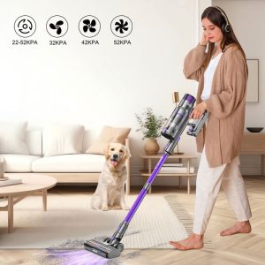 Vistefly V15 Max Aspirateur Balai sans Fil 500W, 52Kpa Aspirateur sans Fil Puissant , Écran Tactile LED Autonomie 60min - Sans Sac – Image 3