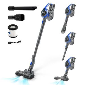 VACARE Aspirateur balai sans fil, 30kPa/350W, 8*2200mAh/55Mins Max Autonomie, Concept Auto-Verticale, Multi Filtration Syst 1.2L – Image 1