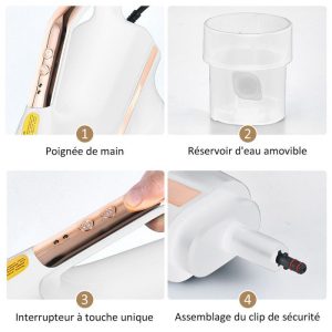 1500W Balai Vapeur - 12 en 1 Nettoyeur vapeur à Main - Chauffe rapide 35s, Nettoie 120 m², Réservoir 0,3 L, 99,9% des Bactéries – Image 6