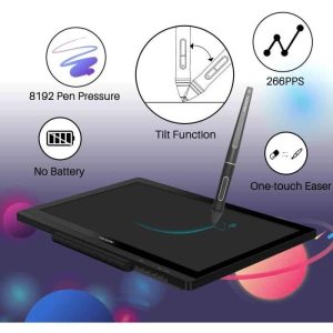 Tablette graphique HUION KAMVAS 20 avec fonction d'inclinaison du stylet sans pile – Image 2