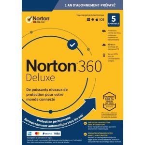 NORTON 360 Deluxe 50 Go FR 1 Utilisateur 5 Appareils - 12 Mo STD RET ENR MM – Image 3