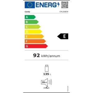 Réfrigérateur encastrable - CANDY - CMLS68EW - Classe E - 135 L - 39 dB - Blanc – Image 4