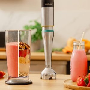 Cecotec Katana TotalDestroy 1500XL DK Hand Blender, 1500 W, 21 vitesses et Turbo, 4 lames en titane noir, capot anti-éclaboussures, – Image 2