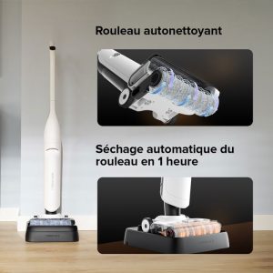 Roborock Flexi Lite -Aspirateur Balai Eau et Poussière-Conception FlatReach™ -17000Pa Nettoyant/Séchage Automatique – Image 4