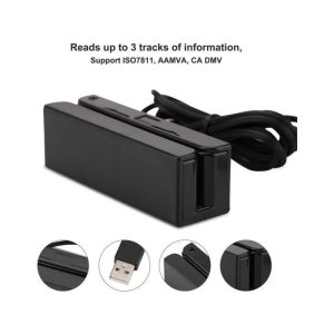 USB Hi-Co magnétique Mag à rayures carte de crédit lecteur d'programmable 3 pistes MSR90 terminal de point de vente Noir – Image 2