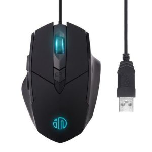 SDLOGAL Souris Gamer silencieuse, Souris De Jeu Optique Filaire USB avec LED Optique, 6 Boutons pour Ordinateur Portable, PC (Noir) – Image 1