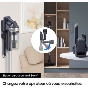 SAMSUNG VS15A6031R4 Jet 60 Turbo - Aspirateur Balai - 150 AW - Aspiration multicyclonique - Filtration HEPA - 40min d'autonomie – Image 7
