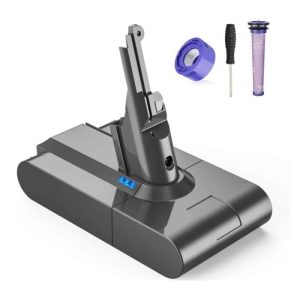 Batterie Convient aux aspirateurs Dyson V8 SV11 21.6V 5000mah- (avec 2 filtres lavables) – Image 1