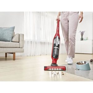 BOSCH BBH3ZOO28 Aspirateur balai sans fil 2en1 et multifonction Flexxo Zoo'o - 2 vitesses - 28 V - 55 mn d'autonomie - Rouge – Image 2
