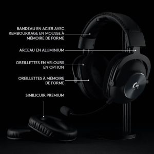 Casque gamer - Sans fil - Logitech G - Pro X - Avec micro - Noir – Image 6