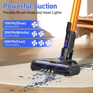 Aspirateur Balai sans Fil, VacniQ, S119, Aspirateur Puissant, 350W/30Kpa, 45 Mins en Mode Bas, 1L Réservoir de Poussière. 3 – Image 2