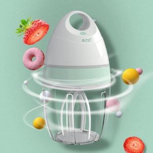 Électrique Alimentaire Mélangeurs Sans Fil Pain À La Farine Batteur À Oeufs Mélangeurs Pâte de Mélange 900ml – Image 3