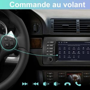 AWESAFE Autoradio Android 12 pour BMW 5 Série E39 1995-2003 E53 X5 M5,7 Pouces écran Tactile avec GPS Carplay sans Fil Android Auto – Image 6