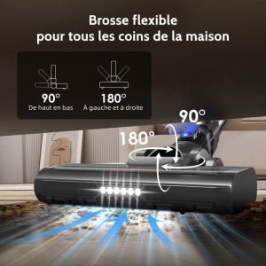 Aspirateur Balai sans Fil,Aspirateur sans Fil 52000pa/560w,Moteur sans balais,Filtration en 5 Étapes,1.6 L de Grande Capacité – Image 6