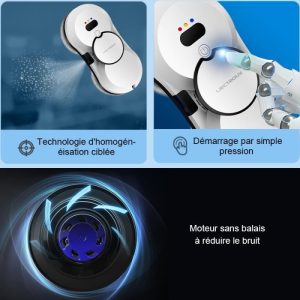 LIECTROUX Robot Laveur Vitre Electrique HCR-10 avec 30 ml Résvoir d'eau – Image 2