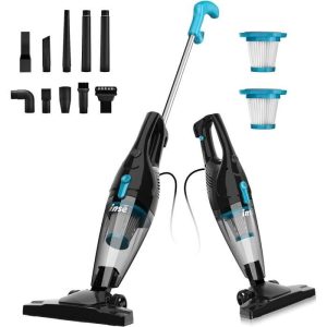 Aspirateur balai filaire, aspirateur puissant, INSE, R3S, Blue, multifonctions 2 en 1, 1.75KG, 16KPa, 400W, grande capacité de – Image 1