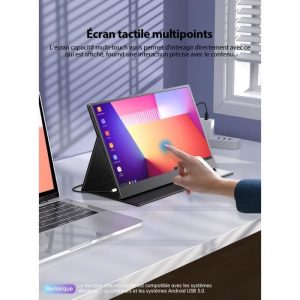 Écran Tactile Portable Moniteur 15 Pouces Gaming FHD 1080P USB-C UPerfect – Image 2