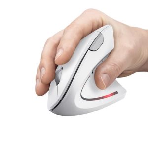 Trust Verto Souris sans Fil Verticale Ergonomique, Prévention Syndrome de la Souris et Epicondylite, PC / Portable / Mac - Blanc – Image 4
