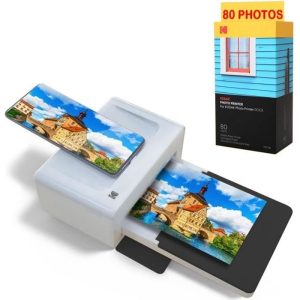 Kodak - Pack Imprimante PD460 + Cartouche et papier pour 80 photos - Photo Bluetooth & Docking - Format Carte Postale 10x15 cm – Image 1
