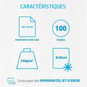 Papier photo brillant HP Advanced - 100 feuilles/10 x 15 cm - HP - Q8692A – Image 2