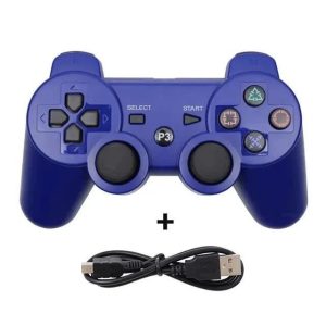 Bleu - Manette de jeu sans fil Bluetooth pour Sony PS3, console PlayStation 3, manette pour PC, prise en char – Image 1