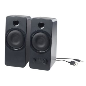 Enceintes USB stéréo actives AUVISIO MSX-150 - Noir - Puissance 20W crête – Image 2