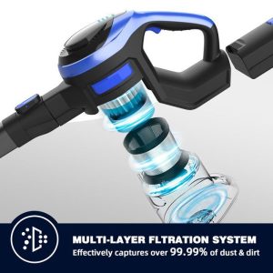 VACARE Aspirateur balai sans fil, 30kPa/350W, 8*2200mAh/55Mins Max Autonomie, Concept Auto-Verticale, Multi Filtration Syst 1.2L – Image 5