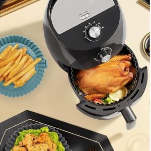 FOLAYA 2 Pièces Moule Silicone Air Fryer, 20cm Accessoire Panier de Friteuse à Air pour Philips Foodi Max Cosori Moulinex Tefal – Image 4