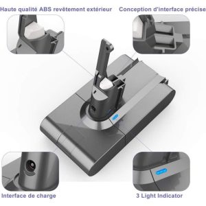 Batterie Convient aux aspirateurs Dyson V8 SV11 21.6V 5000mah- (avec 2 filtres lavables) – Image 2