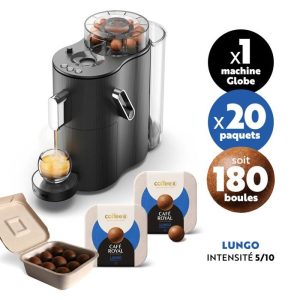 Machine à Café CoffeeB Globe Noir + 180 Coffee Balls Lungo - 100% Compostables – Image 3