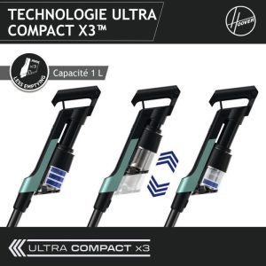 Aspirateur Balai sans Fil - HOOVER HF201P - Ultra-léger, Puissant 50AW, Turbobrosse Spécial Animaux, Technologie Ultra Compact x3 – Image 4