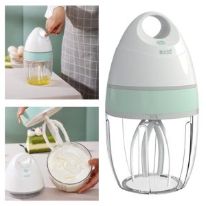 Électrique Alimentaire Mélangeurs Sans Fil Pain À La Farine Batteur À Oeufs Mélangeurs Pâte de Mélange 900ml – Image 2